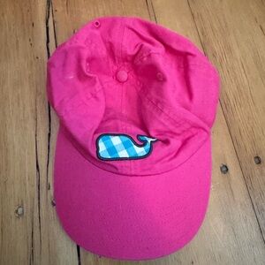 Vineyard Vines Pink Hat with Blue Whale Logo